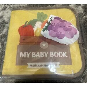 Plush Montessori Fruits & Vegetables Busy Book (NWT)